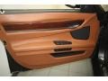 2010 BMW 7 Series Saddle/Black Nappa Leather Interior Door Panel Photo
