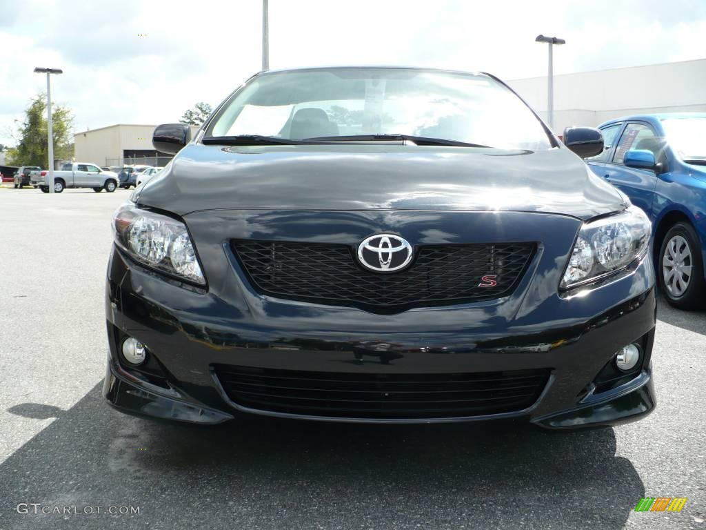 2009 Corolla S - Black Sand Pearl / Dark Charcoal photo #3