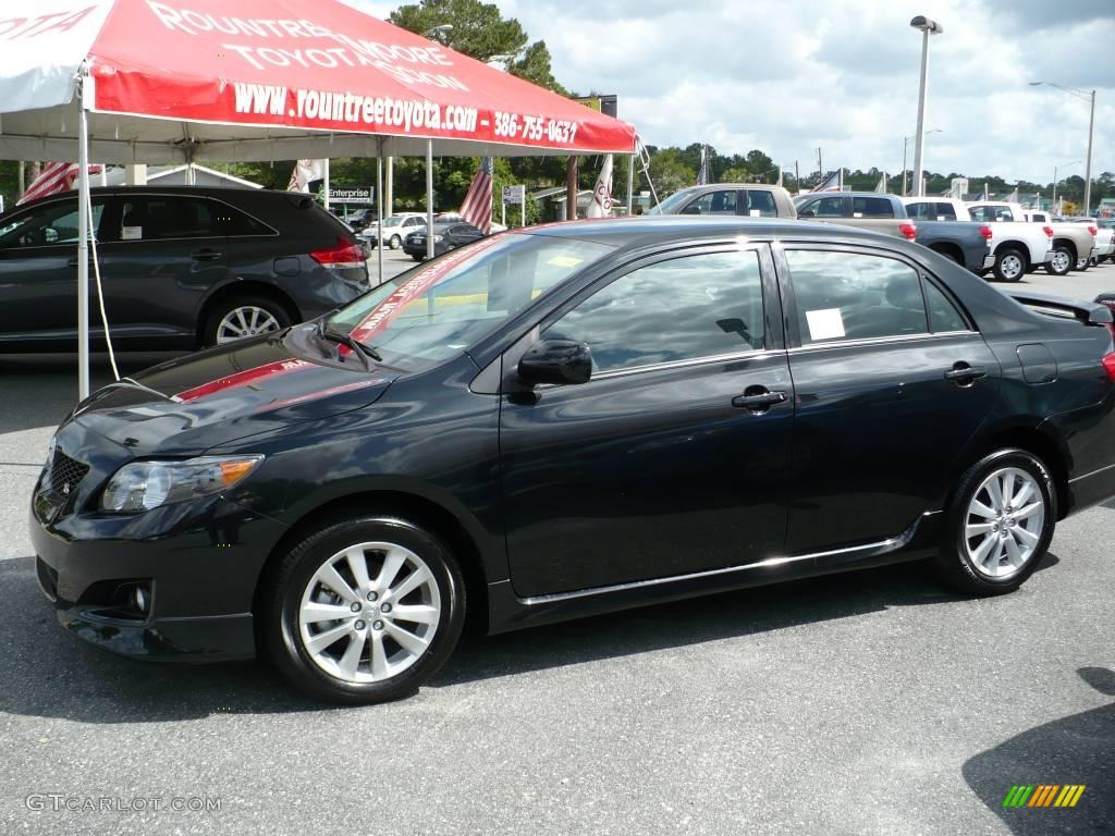 2009 Corolla S - Black Sand Pearl / Dark Charcoal photo #4