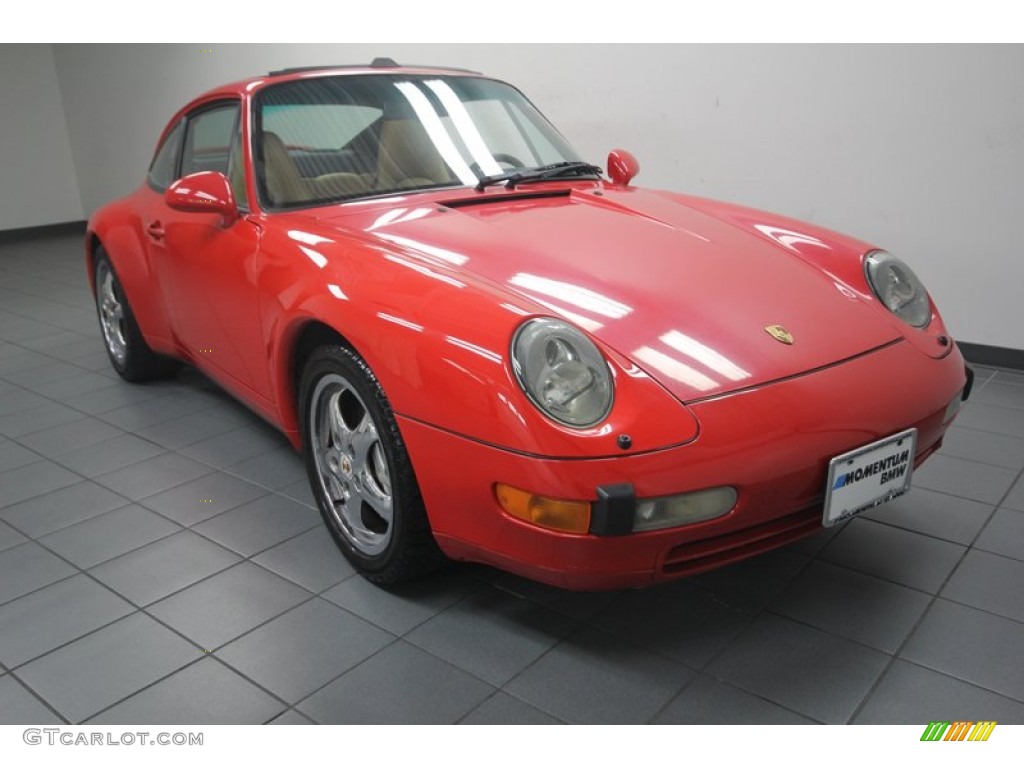 1996 911 Carrera 4 - Guards Red / Cashmere Beige photo #1