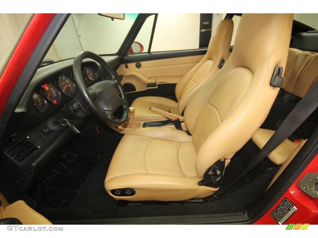 Cashmere Beige Interior 1996 Porsche 911 Carrera 4 Photo #82714546