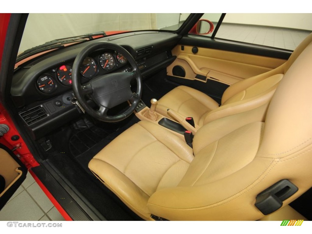 Cashmere Beige Interior 1996 Porsche 911 Carrera 4 Photo #82714696