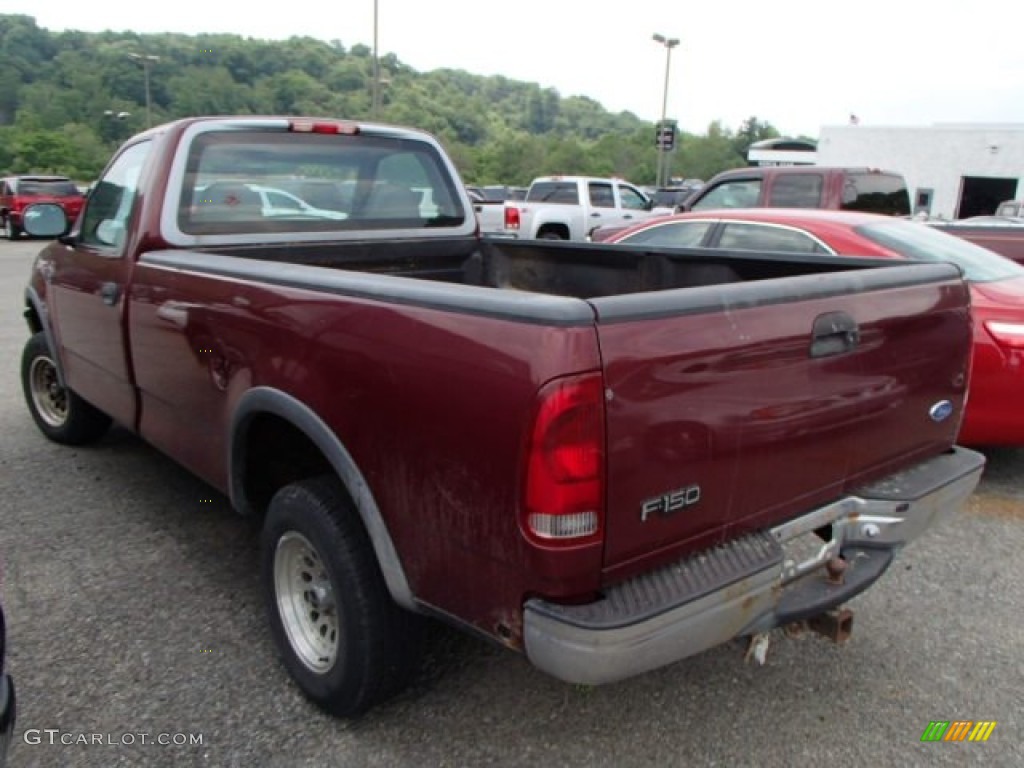 Dark Toreador Red Metallic 1997 Ford F150 XL Regular Cab 4x4 Exterior Photo #82717594