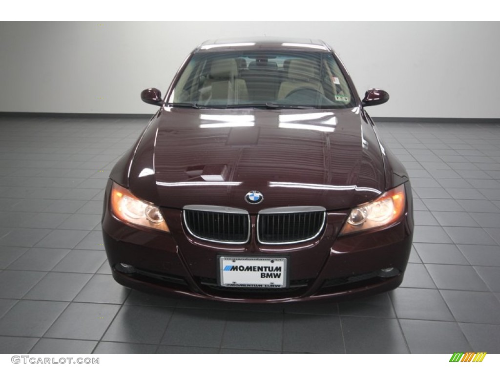 2007 3 Series 328i Sedan - Barbera Red Metallic / Beige photo #6