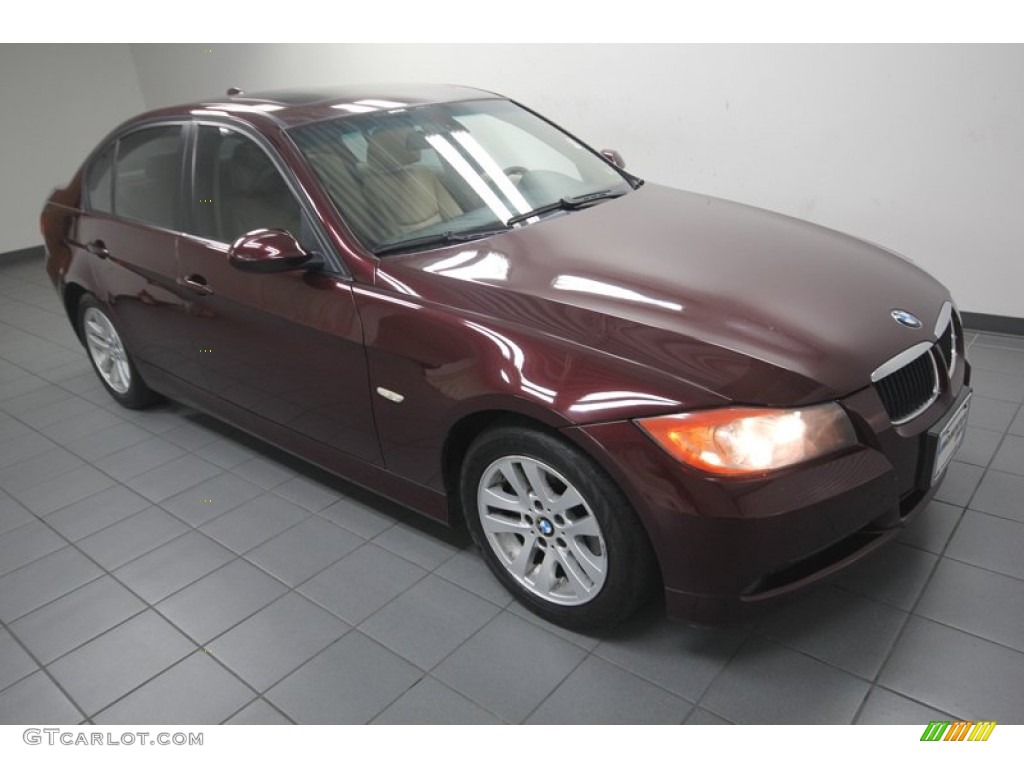 2007 3 Series 328i Sedan - Barbera Red Metallic / Beige photo #8