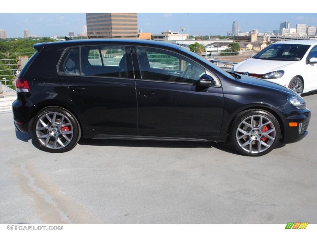 2013 GTI 4 Door Wolfsburg Edition - Deep Black Pearl Metallic / Interlagos Plaid Cloth photo #8