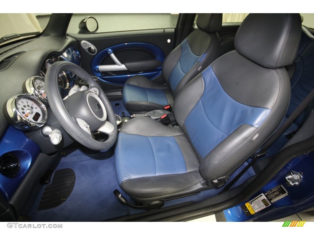Lapis Blue/Panther Black Interior 2006 Mini Cooper S Hardtop Photo #82720923