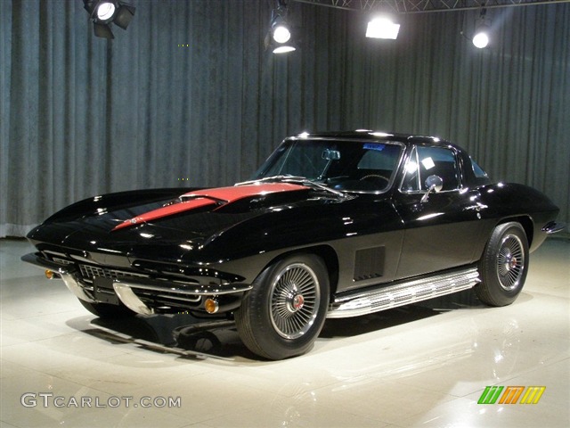 1967 Chevrolet Corvette Stingray, Black / Black, Front Left 1967 Chevrolet Corvette Coupe Parts