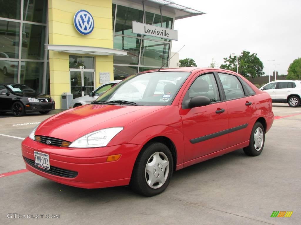 2002 Focus LX Sedan - Infra Red / Medium Graphite photo #1