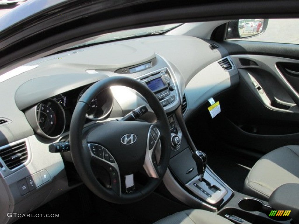 2013 Elantra Limited - Midnight Black / Gray photo #5