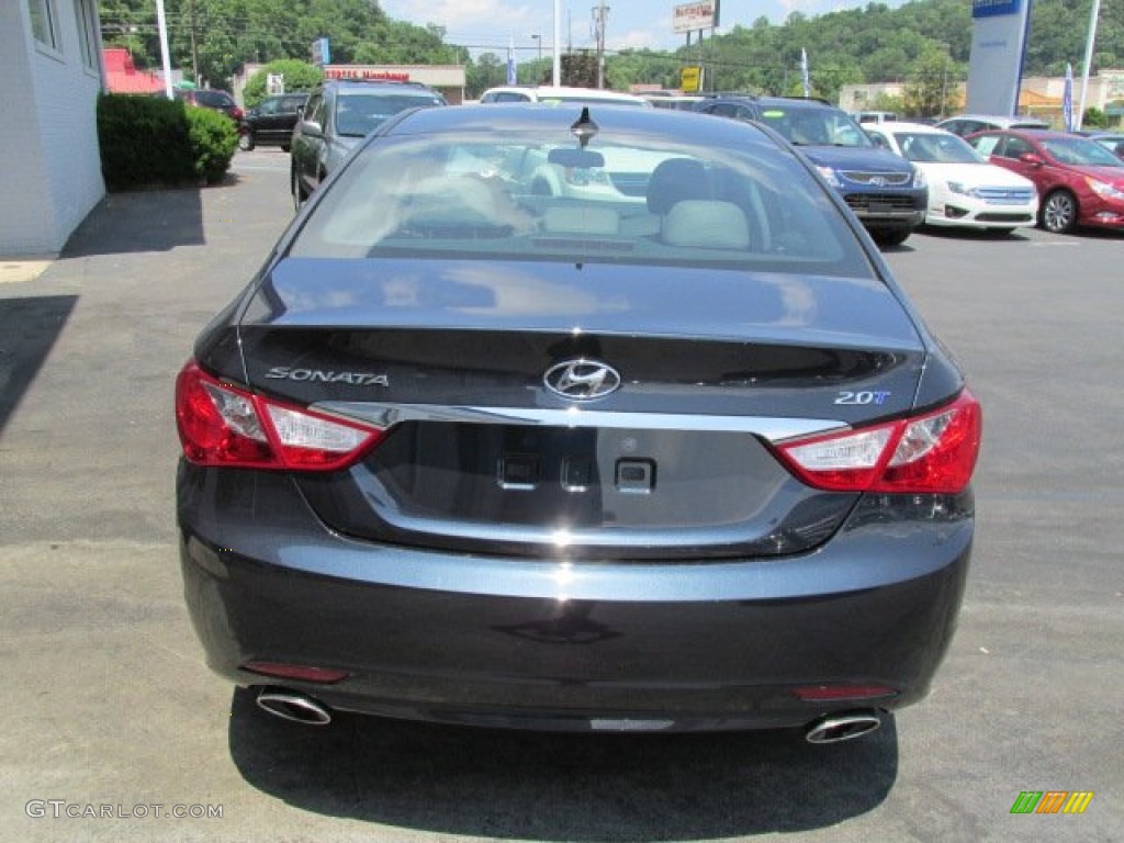 2013 Sonata SE 2.0T - Pacific Blue Pearl / Gray photo #4