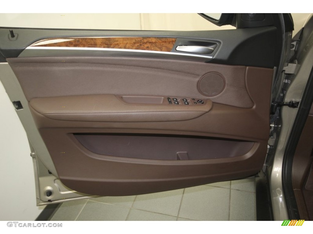 2011 BMW X5 xDrive 35i Tobacco Nevada Leather Door Panel Photo #82723099