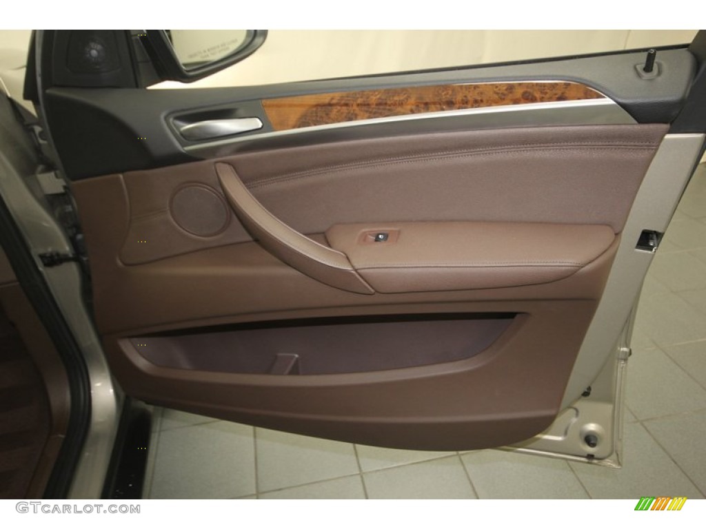 2011 BMW X5 xDrive 35i Tobacco Nevada Leather Door Panel Photo #82723527