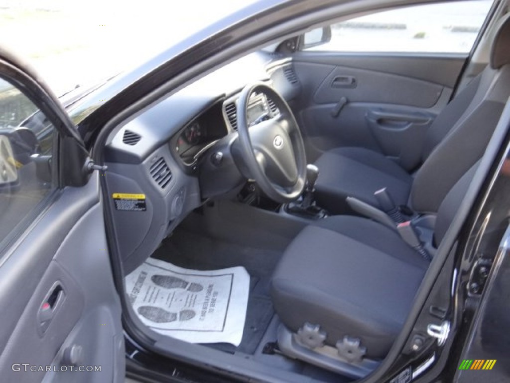 Gray Interior 2008 Kia Rio LX Sedan Photo #82724833