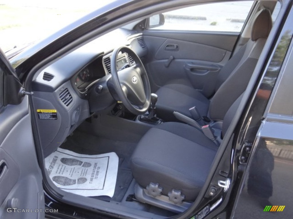 2008 Rio LX Sedan - Black / Gray photo #14