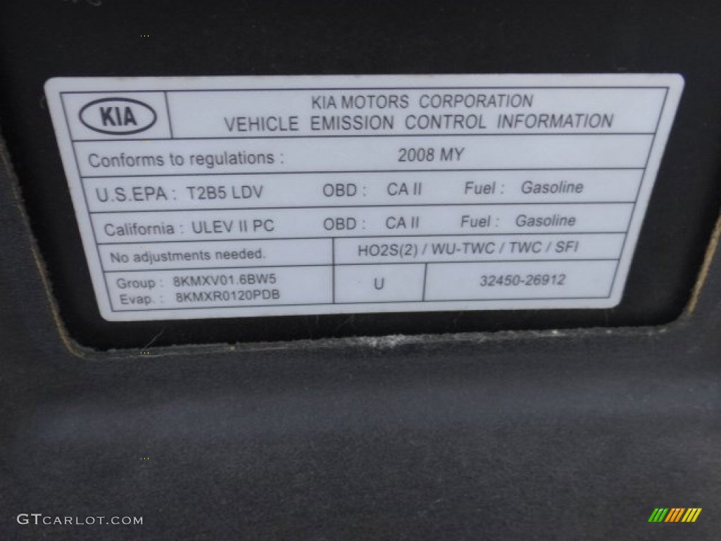 2008 Rio LX Sedan - Black / Gray photo #25
