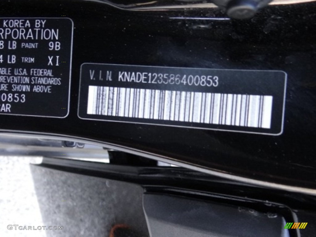 2008 Rio LX Sedan - Black / Gray photo #29