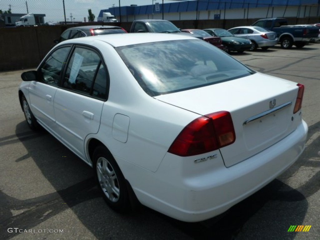 2002 Civic LX Sedan - Taffeta White / Gray photo #5