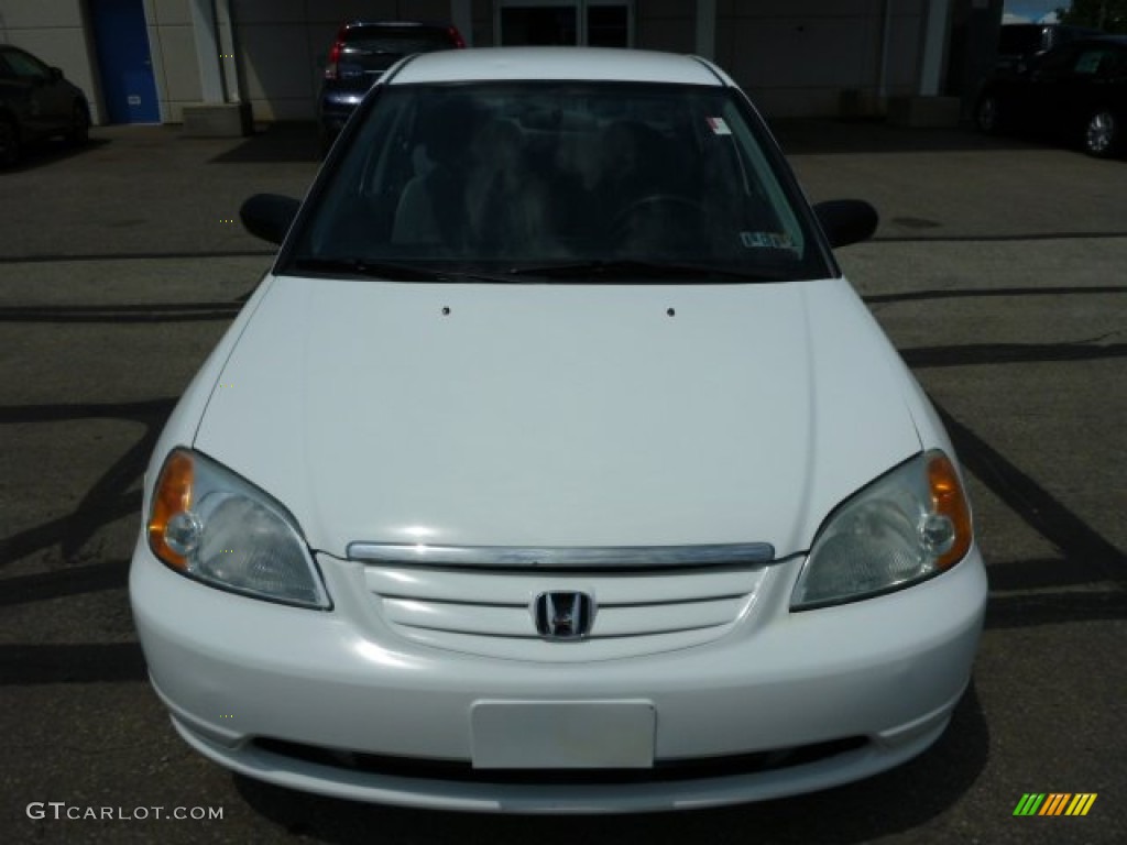 2002 Civic LX Sedan - Taffeta White / Gray photo #8