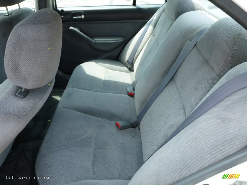 Gray Interior 2002 Honda Civic LX Sedan Photo #82725823
