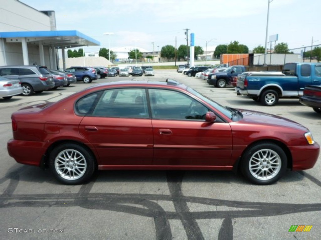 2003 Legacy L Sedan - Regatta Red Pearl / Gray photo #2
