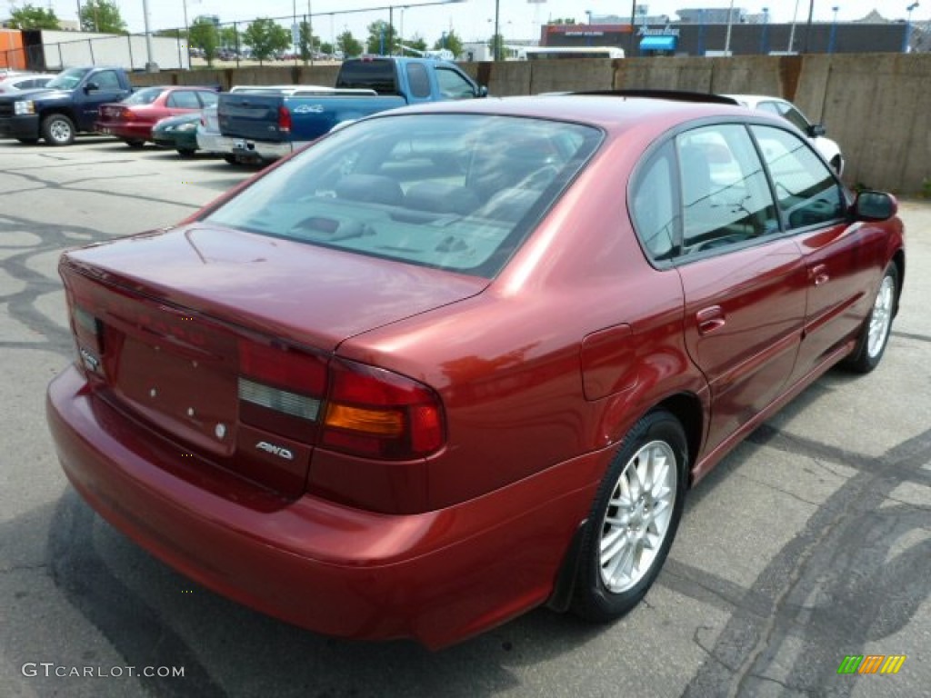 2003 Legacy L Sedan - Regatta Red Pearl / Gray photo #3