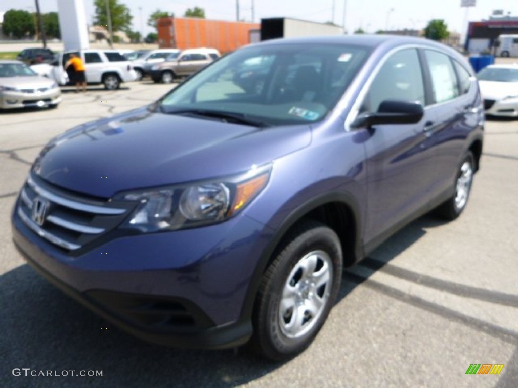 2013 CR-V LX AWD - Twilight Blue Metallic / Gray photo #7