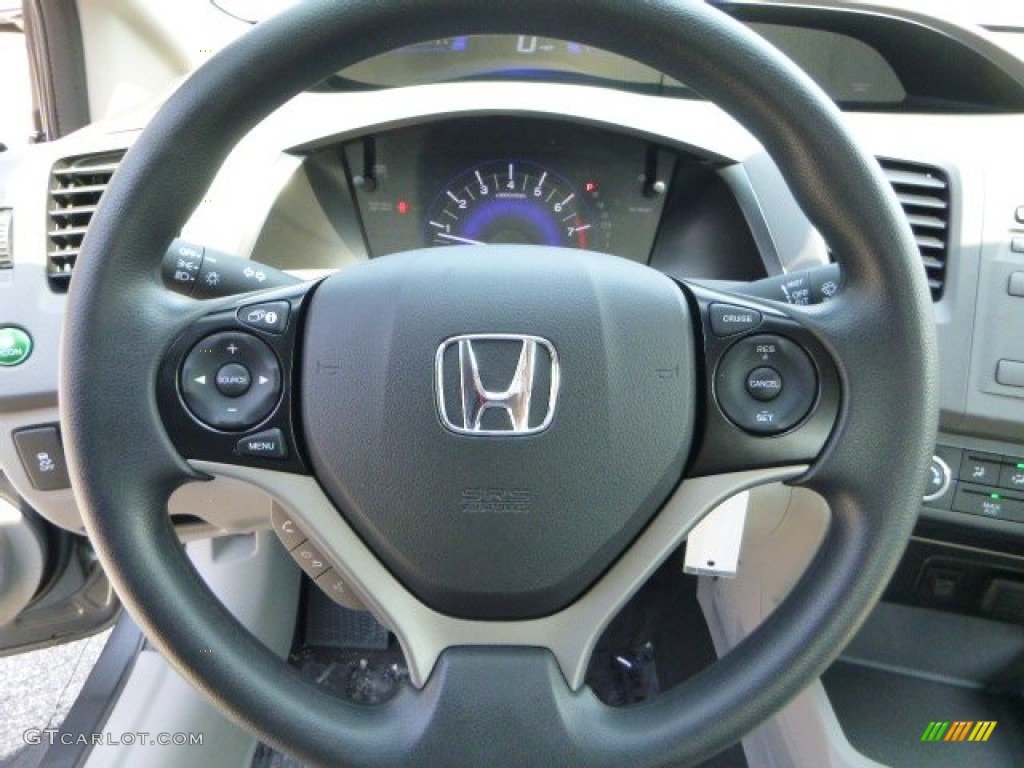 2012 Honda Civic NGV Sedan Gray Steering Wheel Photo #82728628