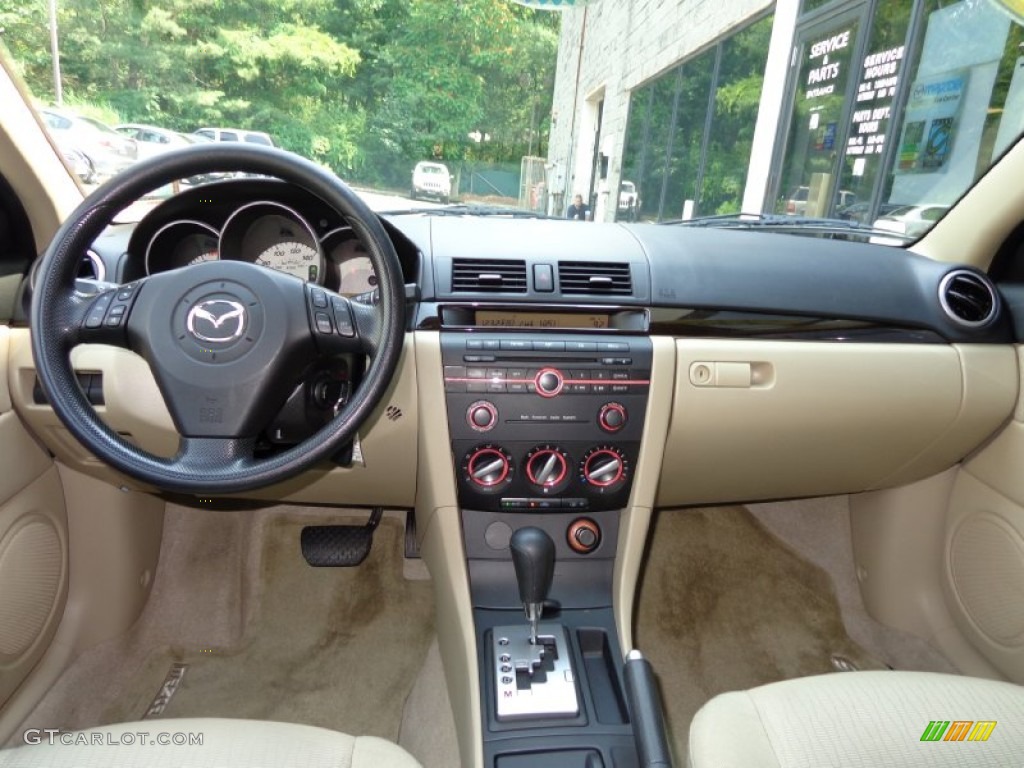 2007 Mazda MAZDA3 i Sport Sedan Beige Dashboard Photo #82729008