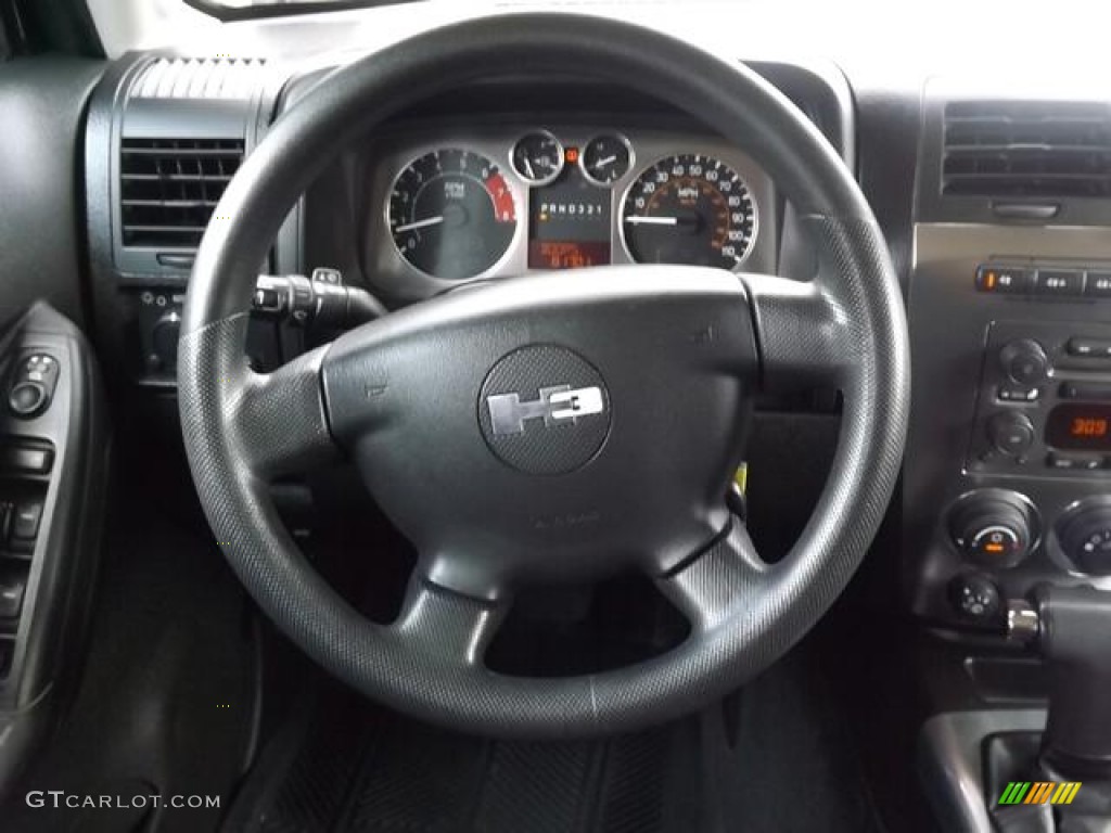 2008 Hummer H3 Standard H3 Model Ebony Black Steering Wheel Photo #82730158