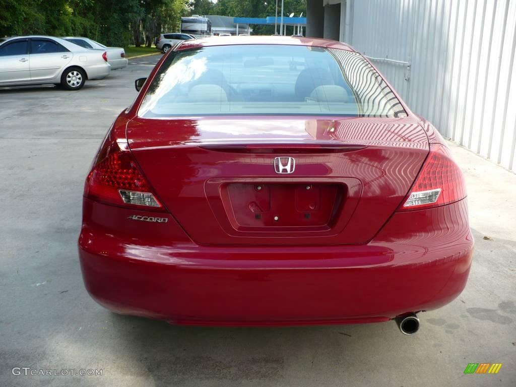 2007 Accord EX Coupe - San Marino Red / Ivory photo #4