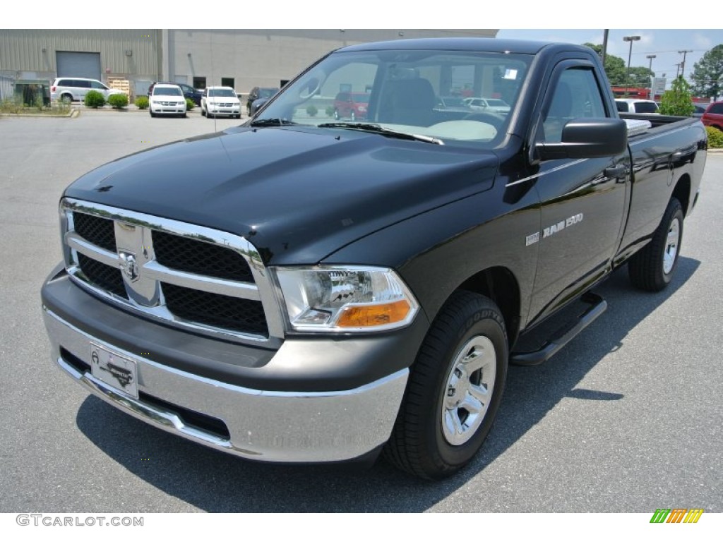 2012 Ram 1500 ST Regular Cab 4x4 - Black / Dark Slate Gray/Medium Graystone photo #1