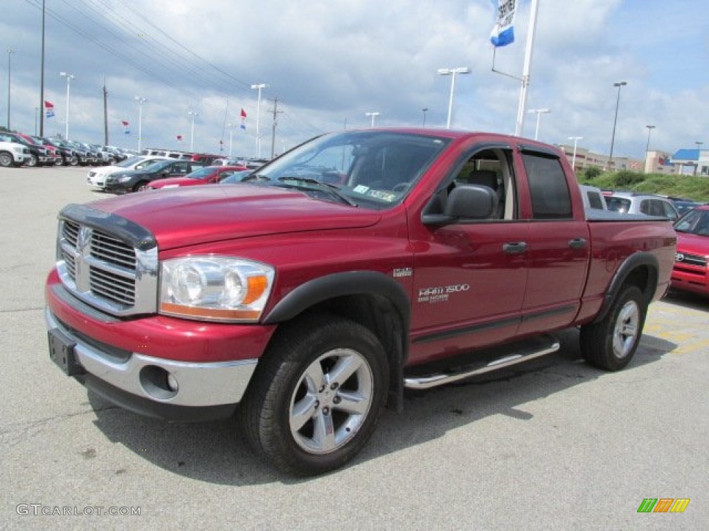 Inferno Red Crystal Pearl 2006 Dodge Ram 1500 Big Horn Edition Quad Cab 4x4 Exterior Photo #82734690
