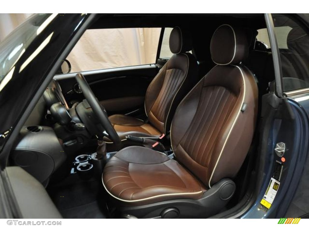 2010 Cooper S Convertible - Horizon Blue Metallic / Lounge Hot Chocolate Leather photo #23