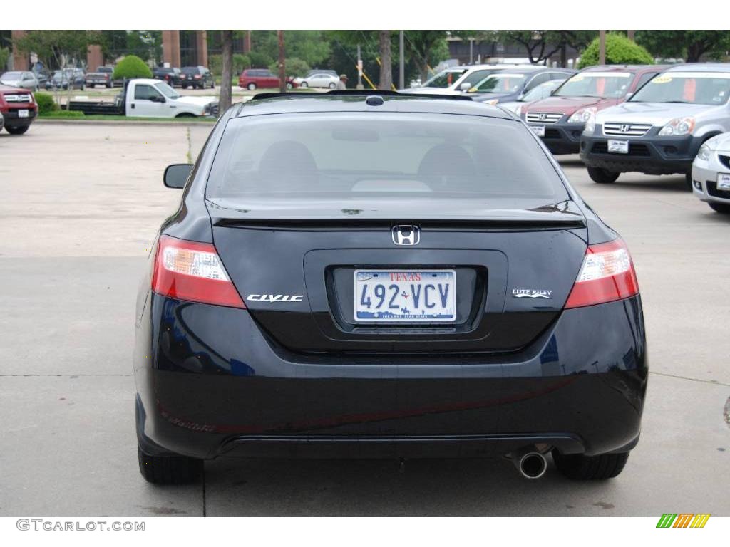 2007 Civic EX Coupe - Nighthawk Black Pearl / Black photo #6