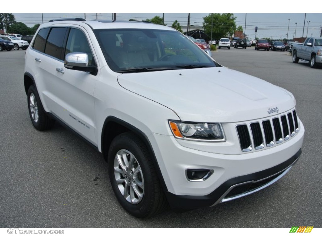 2014 Grand Cherokee Limited - Bright White / New Zealand Black/Light Frost photo #2