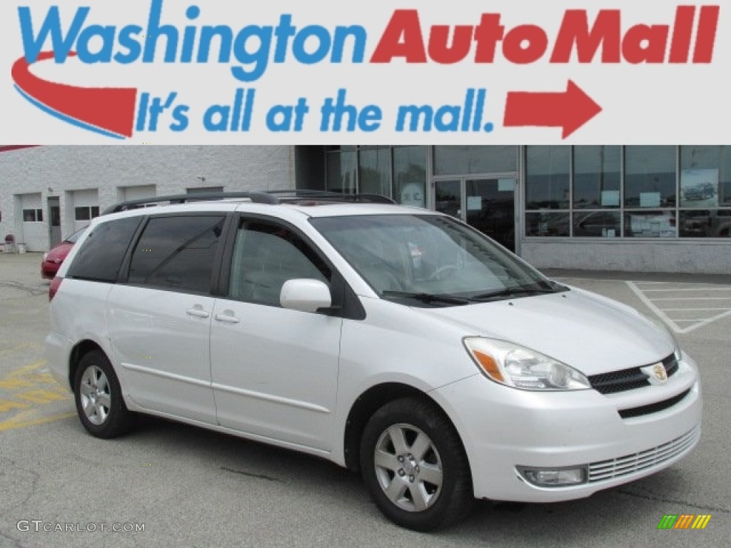 2004 Sienna XLE - Arctic Frost White Pearl / Stone Gray photo #1