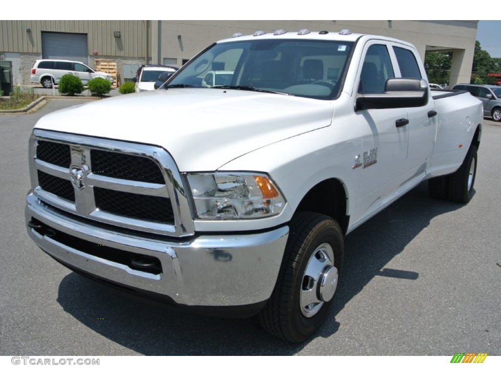 Bright White 2013 Ram 3500 Tradesman Crew Cab 4x4 Dually Exterior Photo #82736156