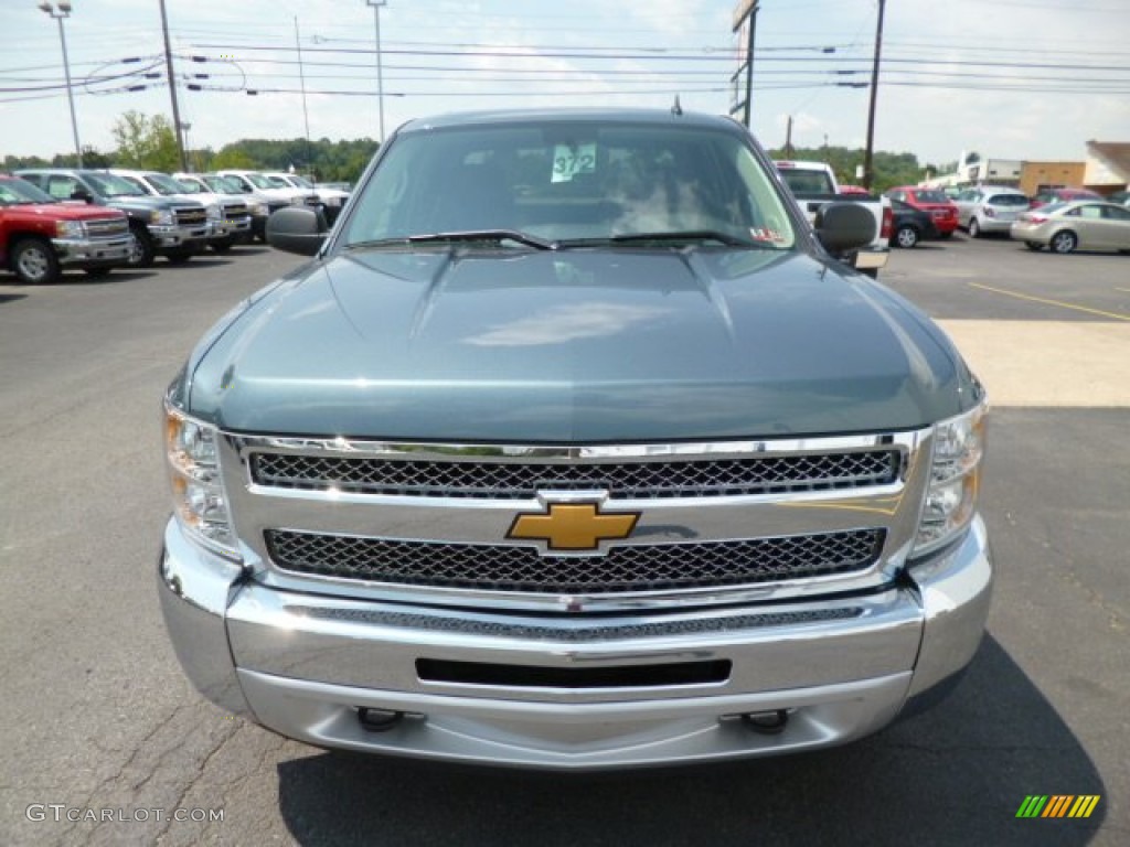 2013 Silverado 1500 LT Crew Cab 4x4 - Blue Granite Metallic / Ebony photo #2