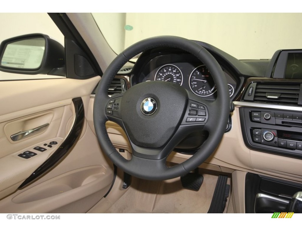 2013 3 Series 328i Sedan - Mineral White Metallic / Venetian Beige photo #29