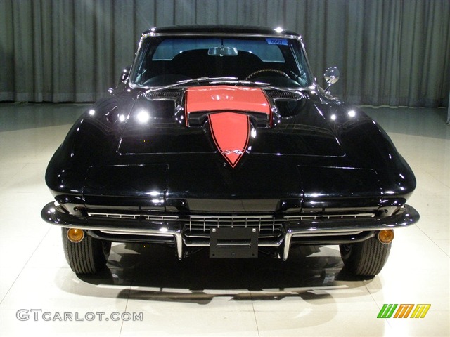 1967 Chevrolet Corvette Stingray, Black / Black, Front 1967 Chevrolet Corvette Coupe Parts