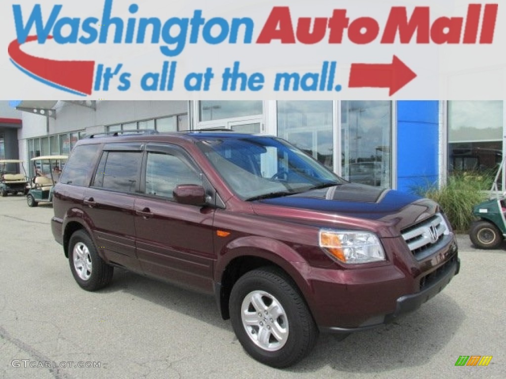 2008 Pilot Value Package 4WD - Dark Cherry Pearl / Gray photo #1