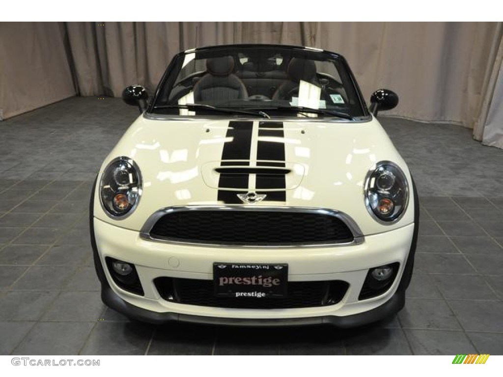 2013 Cooper S Roadster - Pepper White / Championship Lounge Leather/Red Piping photo #3
