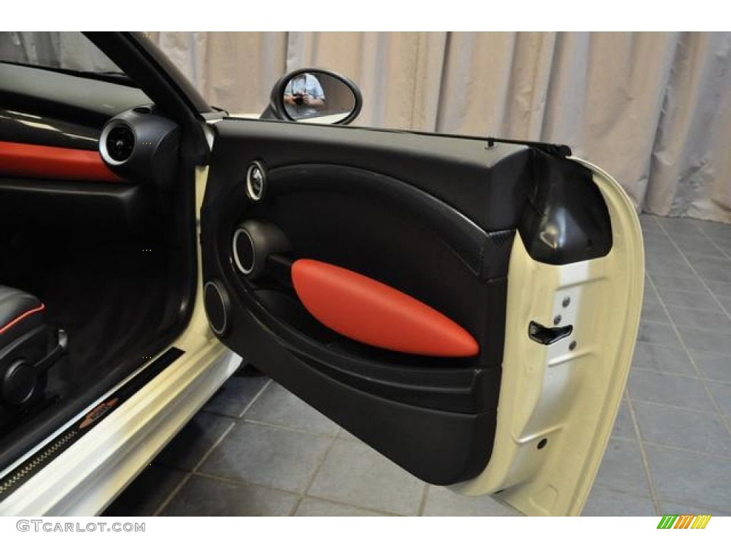 2013 Cooper S Roadster - Pepper White / Championship Lounge Leather/Red Piping photo #9