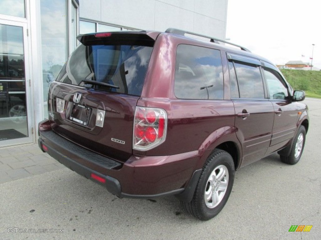 2008 Pilot Value Package 4WD - Dark Cherry Pearl / Gray photo #8