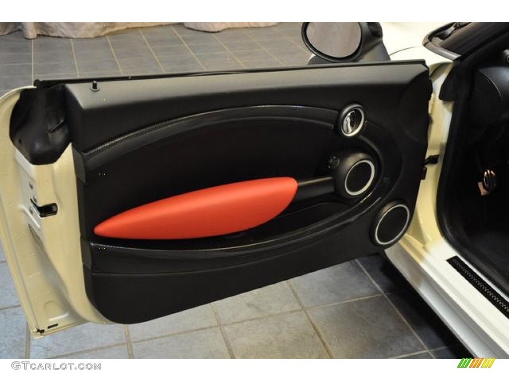 2013 Cooper S Roadster - Pepper White / Championship Lounge Leather/Red Piping photo #21