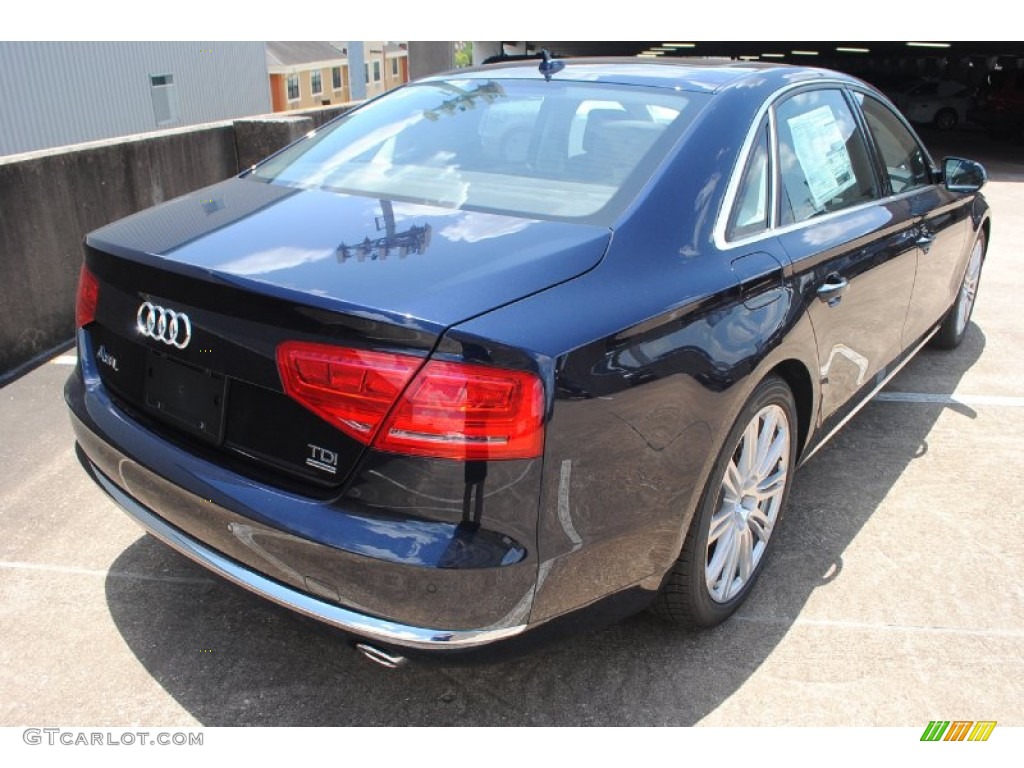 2014 A8 L TDI quattro - Night Blue Pearl Effect / Balao Brown Audi Design Selection photo #9
