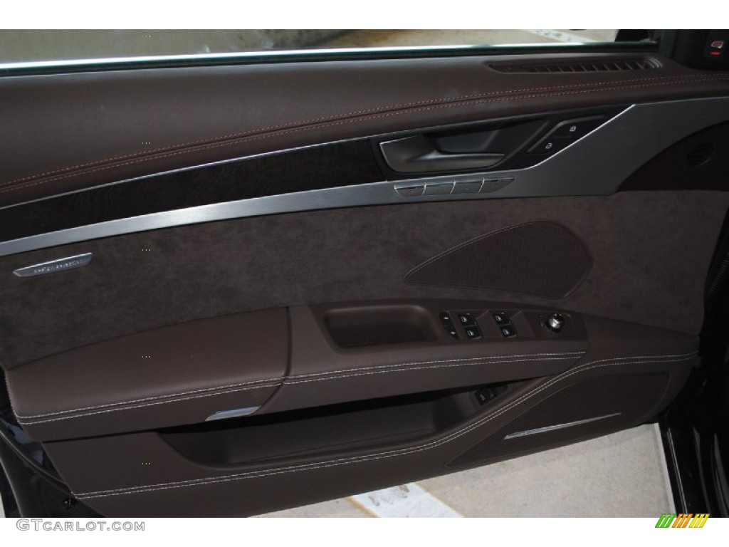 2014 Audi A8 L TDI quattro Balao Brown Audi Design Selection Door Panel Photo #82743399