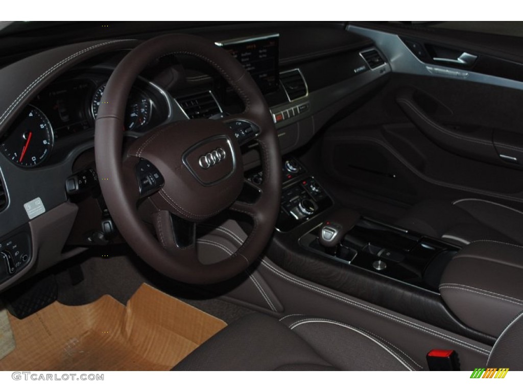 2014 A8 L TDI quattro - Night Blue Pearl Effect / Balao Brown Audi Design Selection photo #19