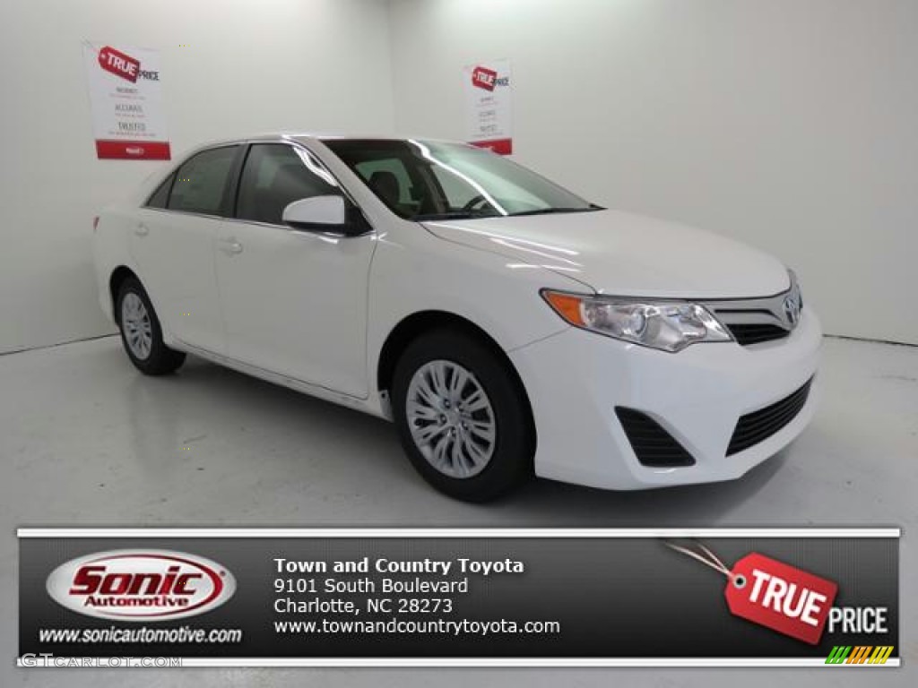 2013 Camry LE - Super White / Ivory photo #1